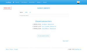 MediSign.com Screenshots - Select patient