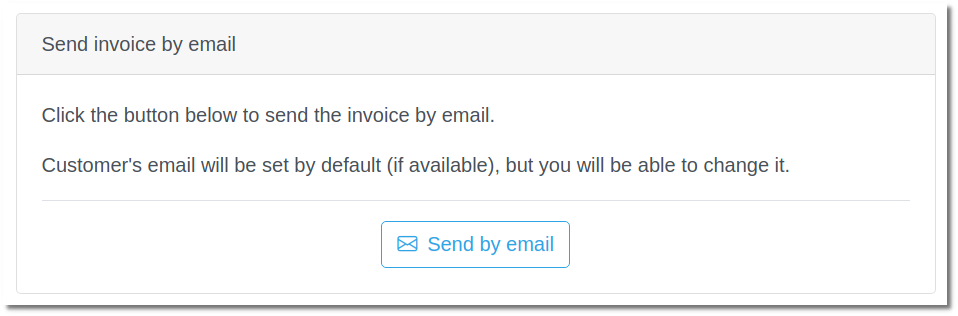 MediSign: Send Invoice by Email